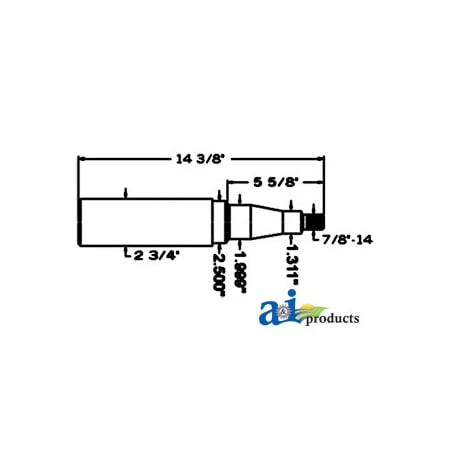 A & I Products Spindle 3" x3" x14" A-SP5790